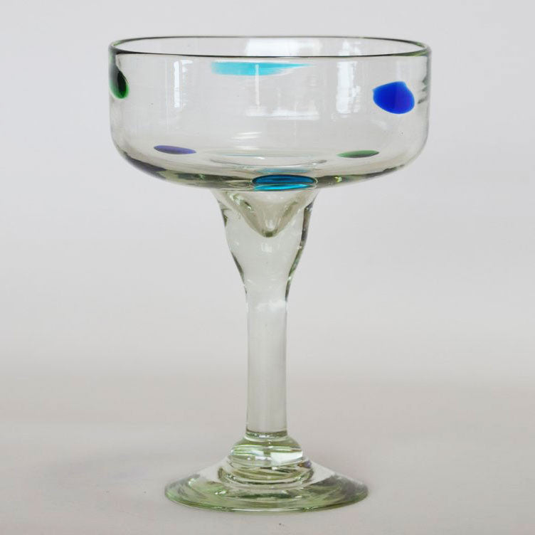 POLKA DOT MARGARITA GLASSES (SET OF 2)